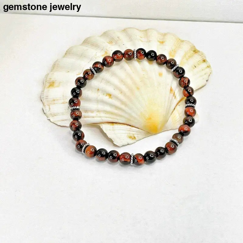 Red Tiger Eye Bracelet, Tiger Eye Chakra Bracelet - Bec Sue Jewelry Shop