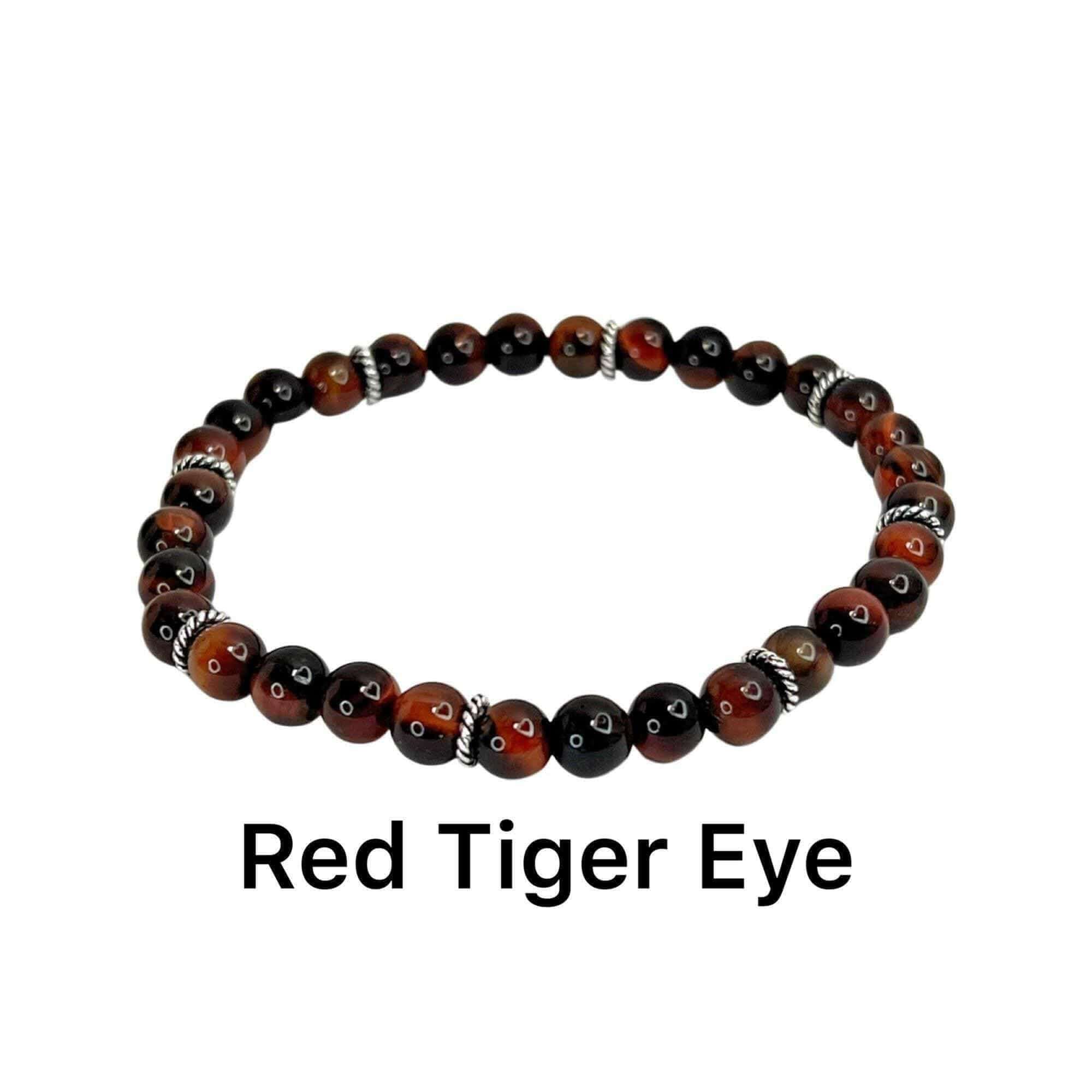 Red Tiger Eye Bracelet, Tiger Eye Chakra Bracelet - Bec Sue Jewelry Shop