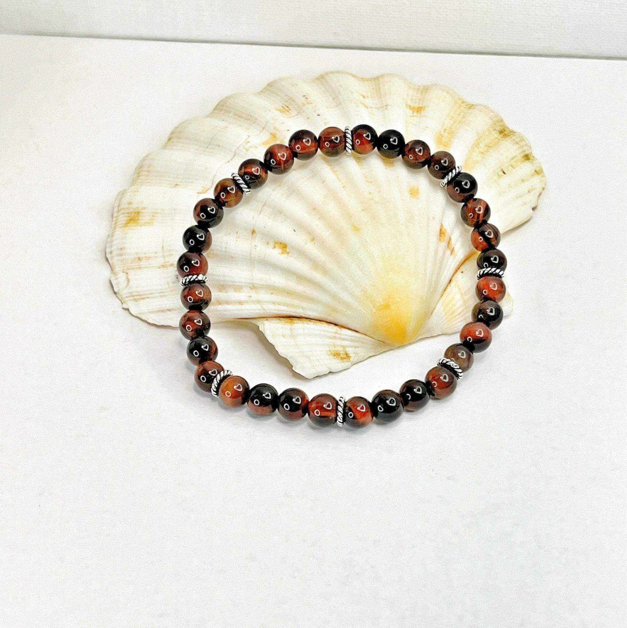 Red Tiger Eye Bracelet, Tiger Eye Chakra Bracelet - Bec Sue Jewelry Shop