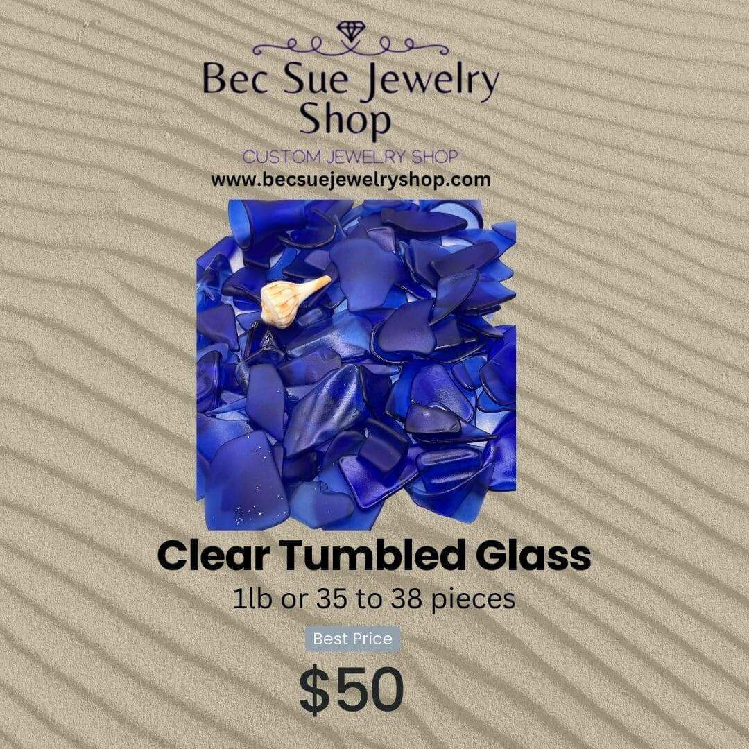 Sea Glass Art, Recycled Glass, Colored Glass, Tumbled Colored Glass - Bec Sue Jewelry Shop