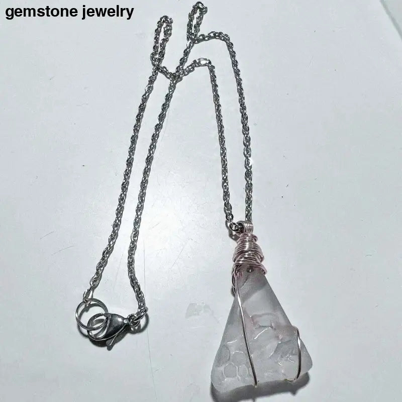 sterling silver glass pendant necklace