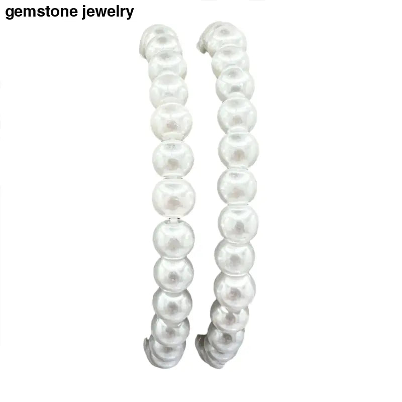 Timeless Elegance: White Pearl Glass 6mm Beads - Bec Sue Jewelry Shop