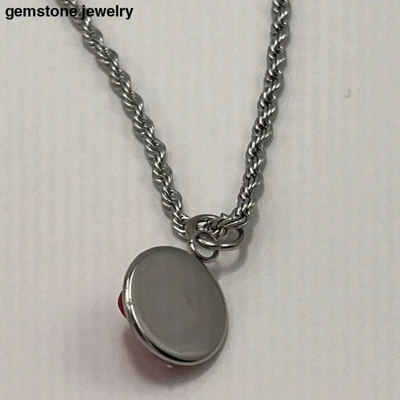 Stainless Steel Rope Chain Pendant, Necklace Sea Glass Pendant - Bec Sue Jewelry Shop