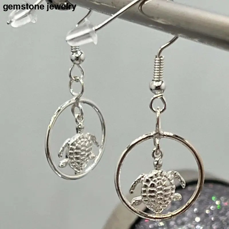 Sterling Silver Sea Turtle Earrings, Turtle Earrings - Bec Sue Jewelry Shop