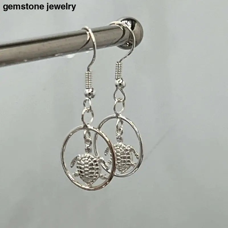 Sterling Silver Sea Turtle Earrings, Turtle Earrings - Bec Sue Jewelry Shop