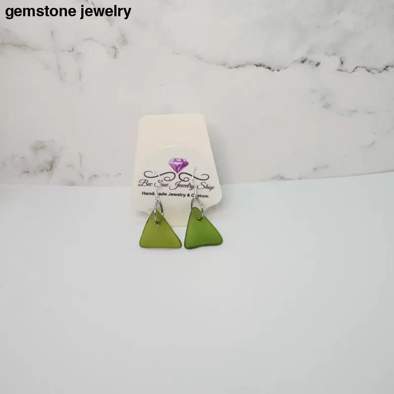 genuine sea glass earrings