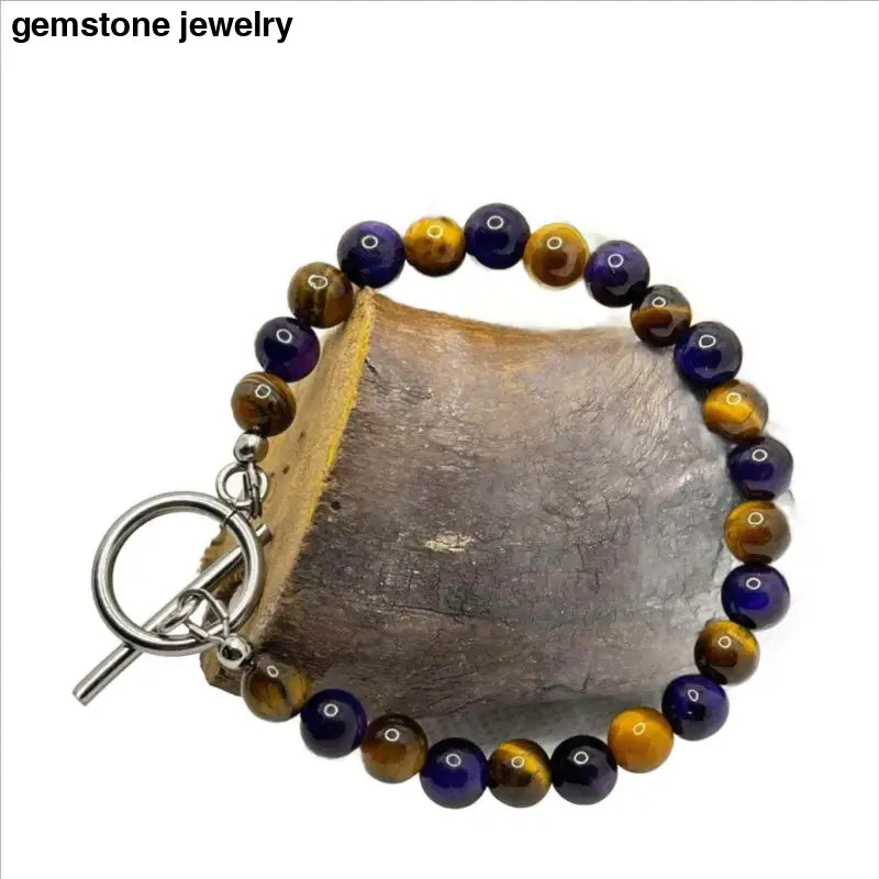 Tiger Eye Bracelet for Women, Purple Chakra Bracelet - Bec Sue Jewelry Shop