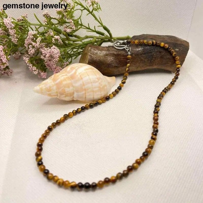 Tiger Eye Necklace, Tiger Eye Healing Necklace - Bec Sue Jewelry Shop