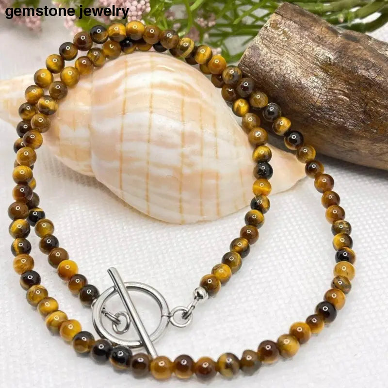 Tiger Eye Necklace, Tiger Eye Healing Necklace - Bec Sue Jewelry Shop