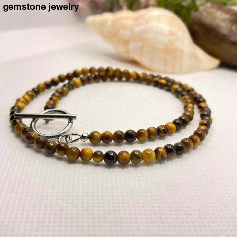 Tiger Eye Necklace, Tiger Eye Healing Necklace - Bec Sue Jewelry Shop