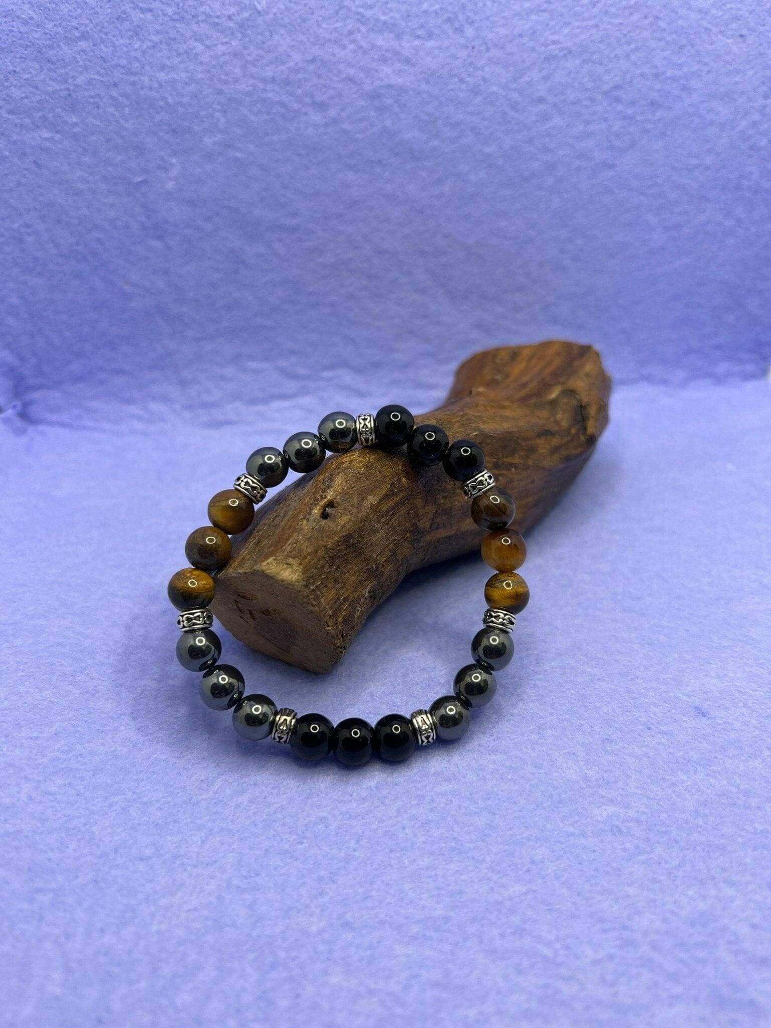 Tiger Eye Bracelet for Women Tiger eye and Obsidian Hematite Bracelet - Bec Sue Jewelry Shop