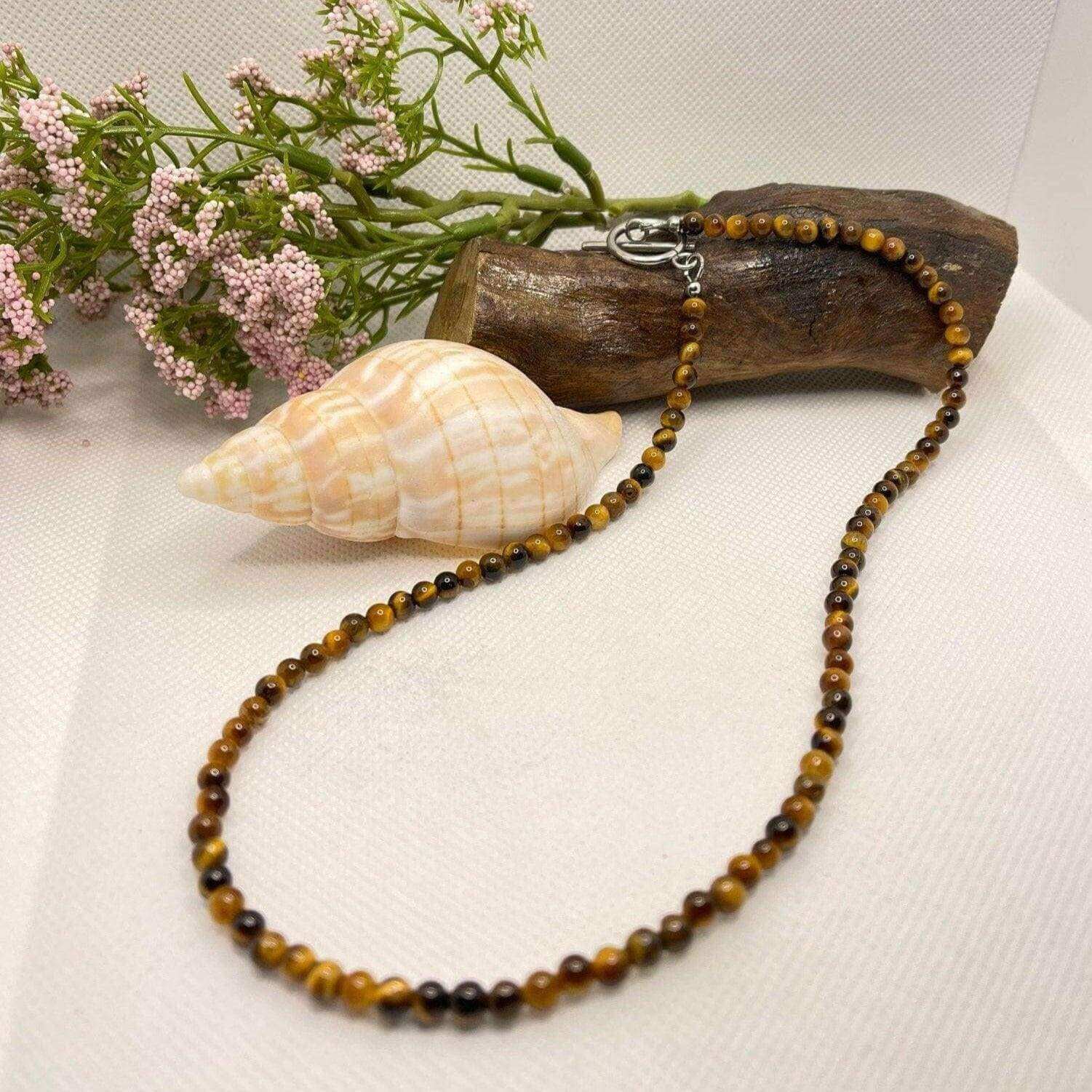 Tiger Eye Necklace, Tiger Eye Healing Necklace - Bec Sue Jewelry Shop