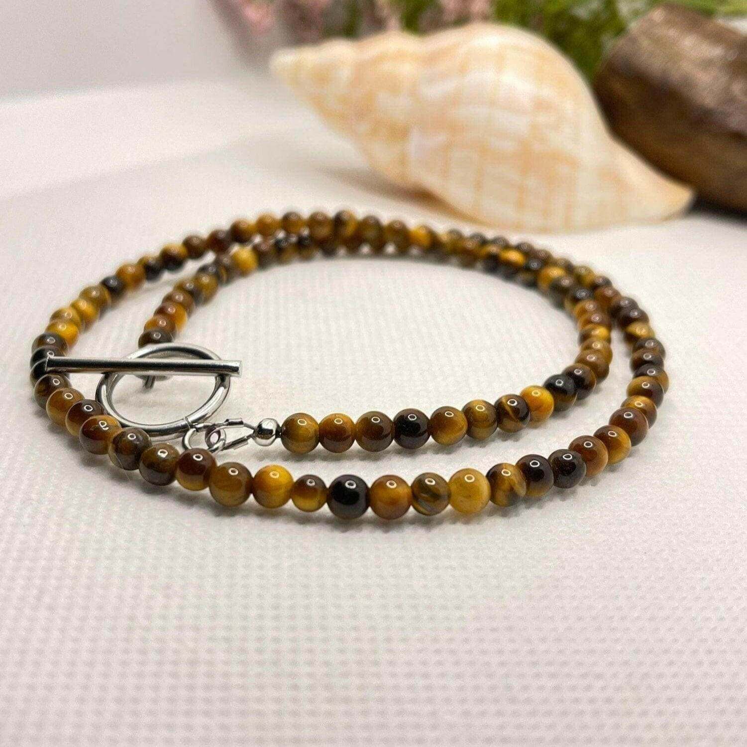 Tiger Eye Necklace, Tiger Eye Healing Necklace - Bec Sue Jewelry Shop