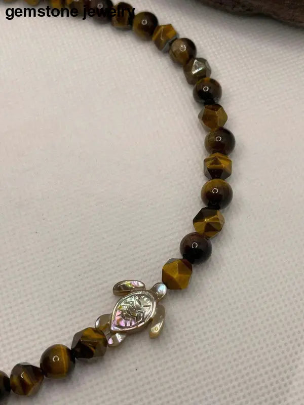 Tiger Eye Necklace, Turtle Necklace - Bec Sue Jewelry Shop