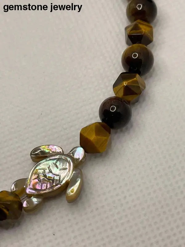 Tiger Eye Necklace, Turtle Necklace - Bec Sue Jewelry Shop