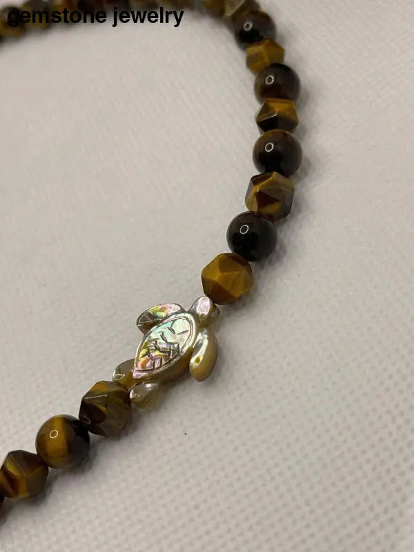 Tiger Eye Necklace, Turtle Necklace - Bec Sue Jewelry Shop