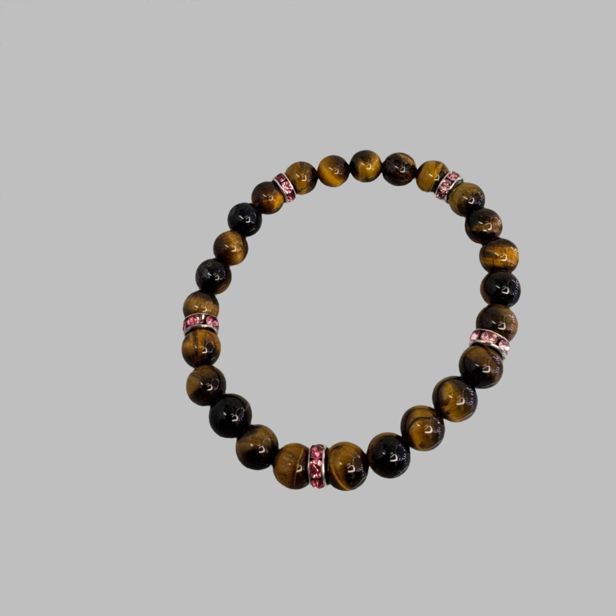 Tiger Eyes Bead Bracelet, Handmade Tiger Eye Bracelet, Tiger Eye - Bec Sue Jewelry Shop