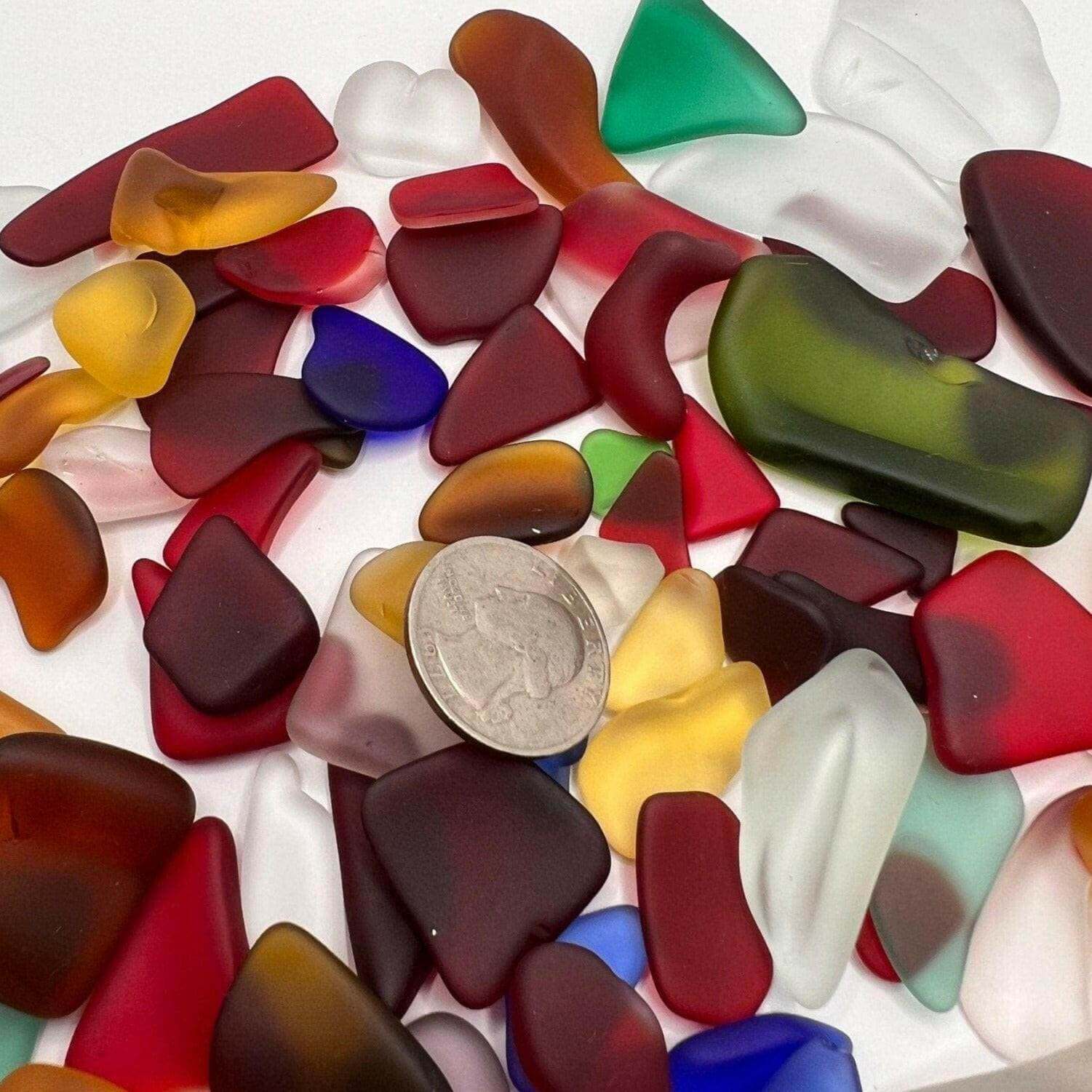 Tumbled Glass, Bulk Tumbled Glass, Sea Glass Bulk - Bec Sue Jewelry Shop