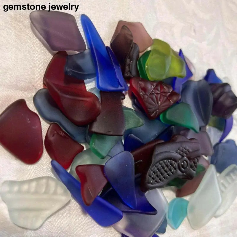 Tumbled Sea Glass, Red Sea Glass, Blue Sea Glass, Tumbled Glass, - Bec Sue Jewelry Shop