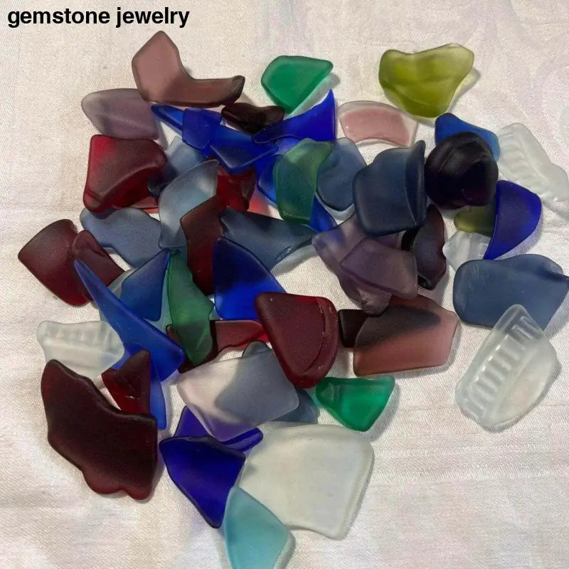 Tumbled Sea Glass, Red Sea Glass, Blue Sea Glass, Tumbled Glass, - Bec Sue Jewelry Shop