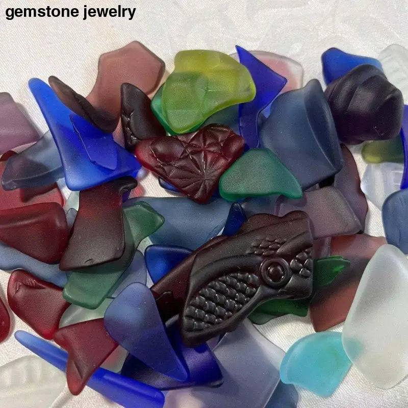 Tumbled Sea Glass, Red Sea Glass, Blue Sea Glass, Tumbled Glass, - Bec Sue Jewelry Shop