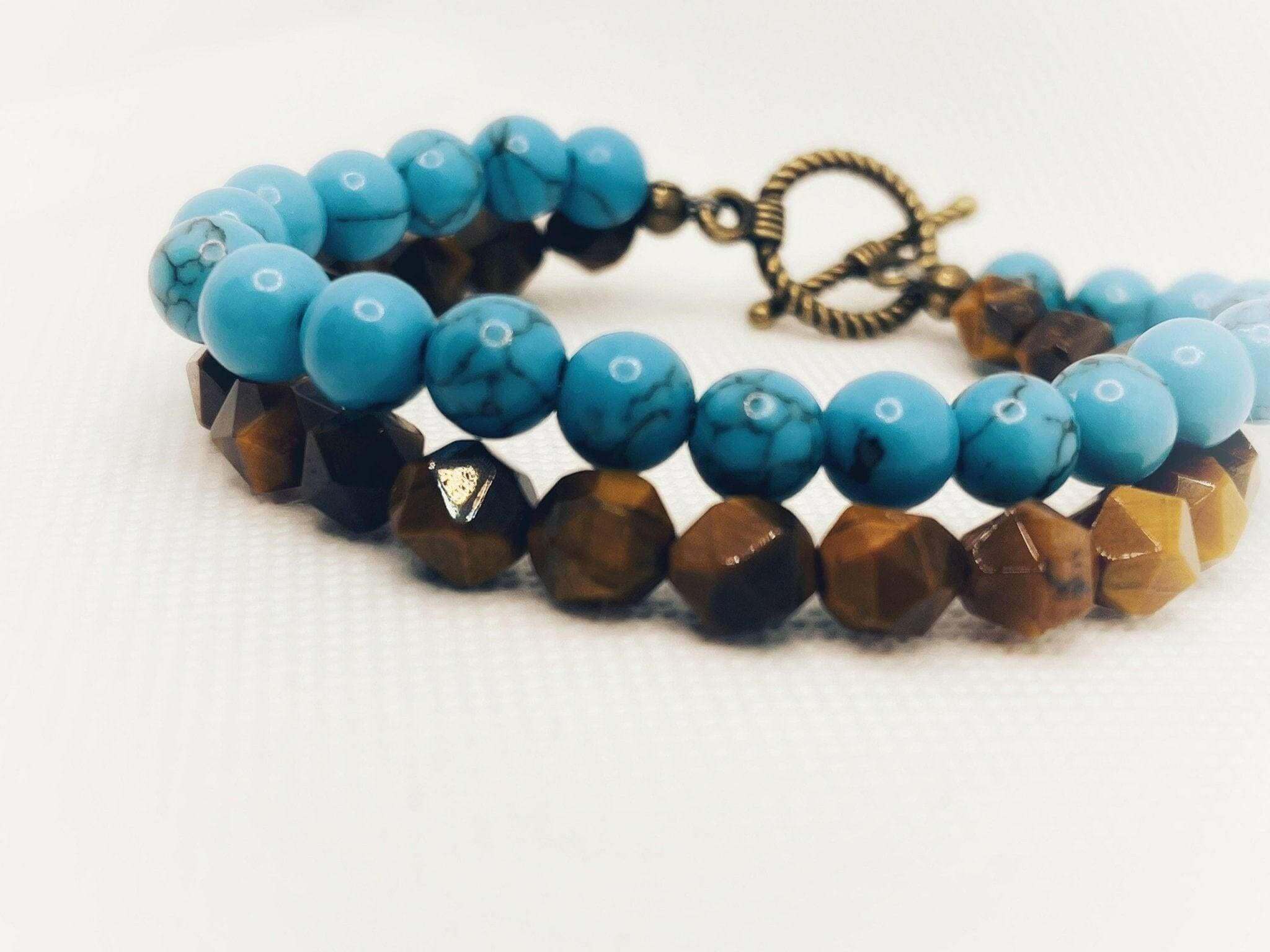 Turquoise and Tiger Eye Bracelets: A Perfect Harmony of Beauty and Healing - Bec Sue Jewelry Shop