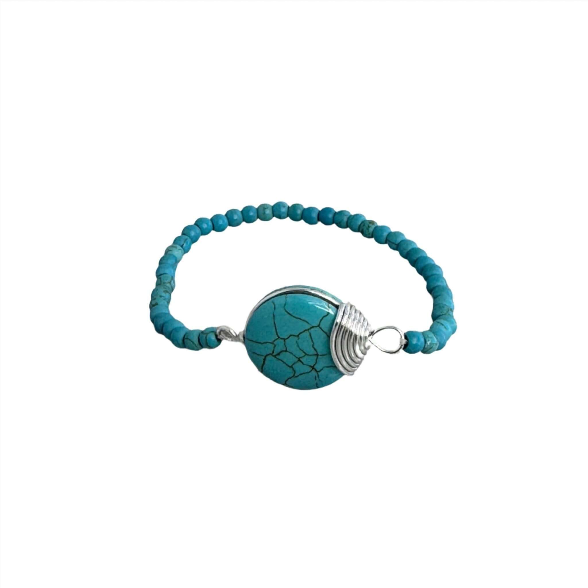 Turquoise Blue Bracelet, Handmade Turquoise Bracelet, Turquoise Jewelry - Bec Sue Jewelry Shop