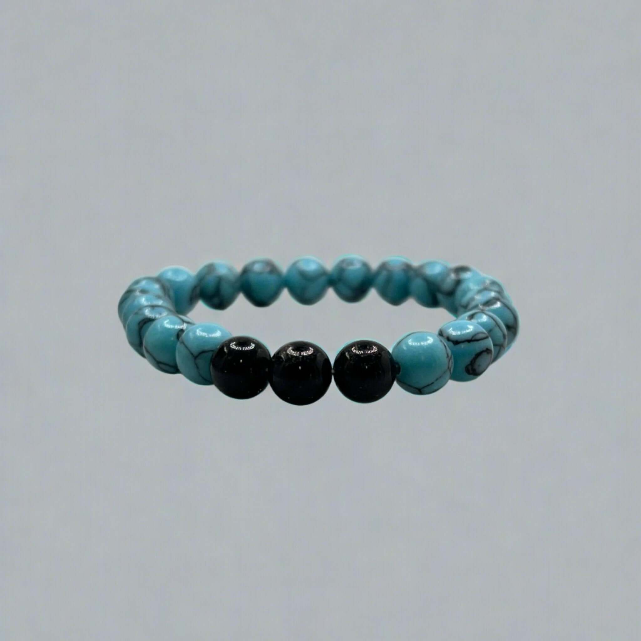 Turquoise Bracelet with Tourmaline gemstone, - Bec Sue Jewelry Shop