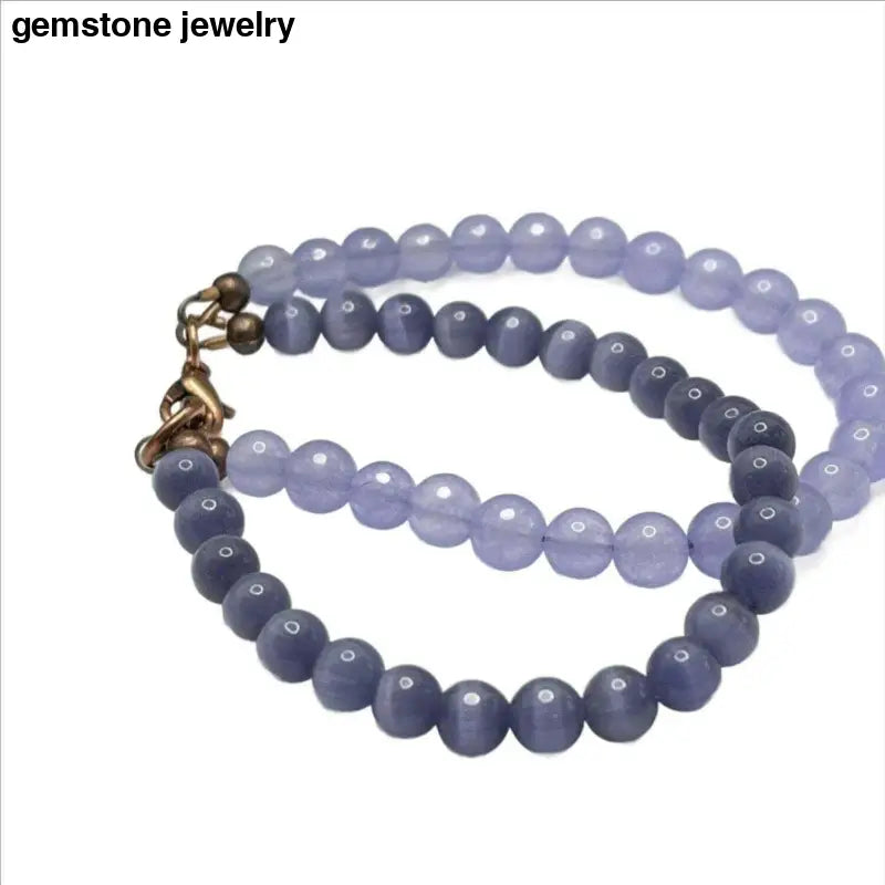 Purple Amethyst Bracelet, Gemstone Purple Bracelet - Bec Sue Jewelry Shop