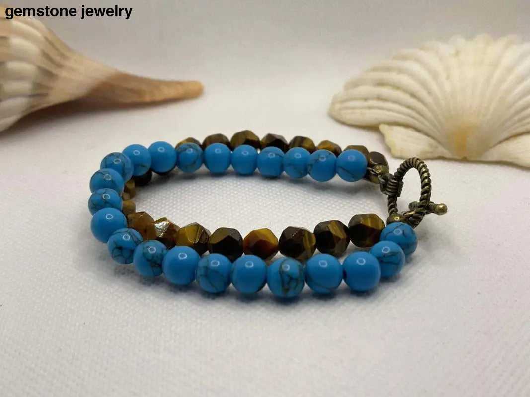 Turquoise and Tiger Eye Bracelets: A Perfect Harmony of Beauty and Healing - Bec Sue Jewelry Shop