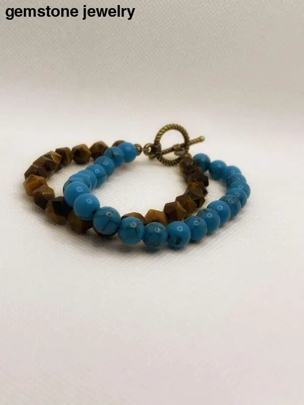 Turquoise and Tiger Eye Bracelets: A Perfect Harmony of Beauty and Healing - Bec Sue Jewelry Shop