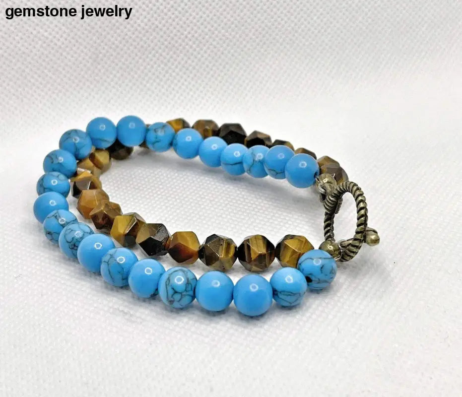 Turquoise and Tiger Eye Bracelets: A Perfect Harmony of Beauty and Healing - Bec Sue Jewelry Shop