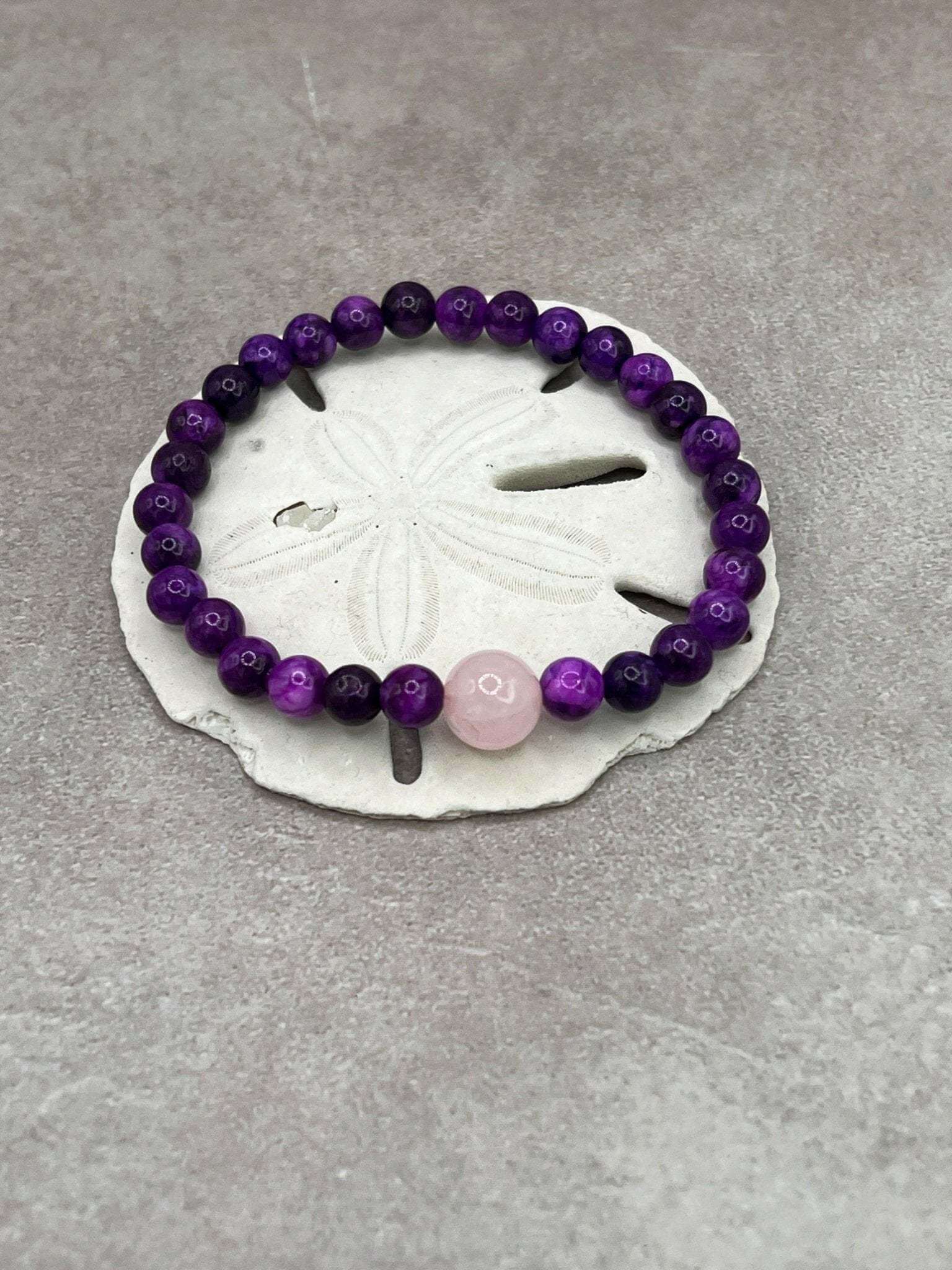 -kind Sugilite 6mm Bead Bracelet