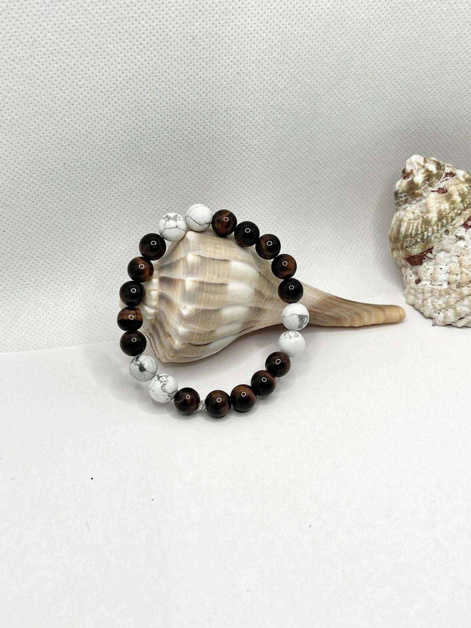 White Howlite Beaded Bracelet - Bec Sue Jewelry Shop