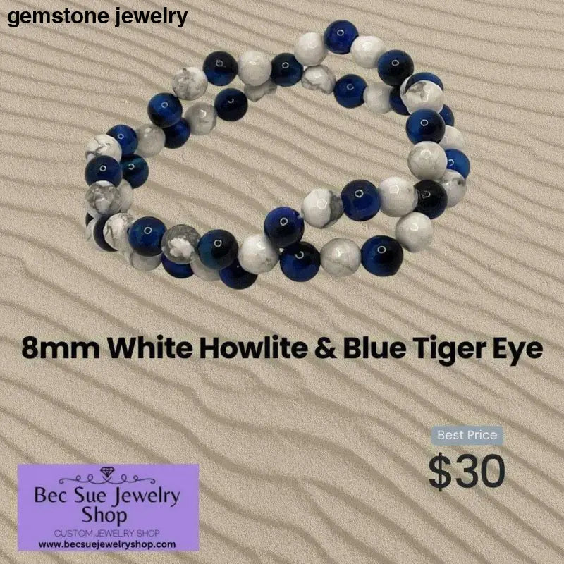 Howlite Beaded Bracelet - Bec Sue Jewelry Shop