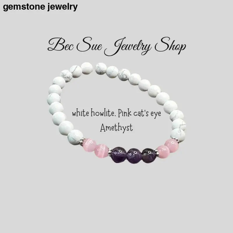 White Howlite Bracelet - Bec Sue Jewelry Shop