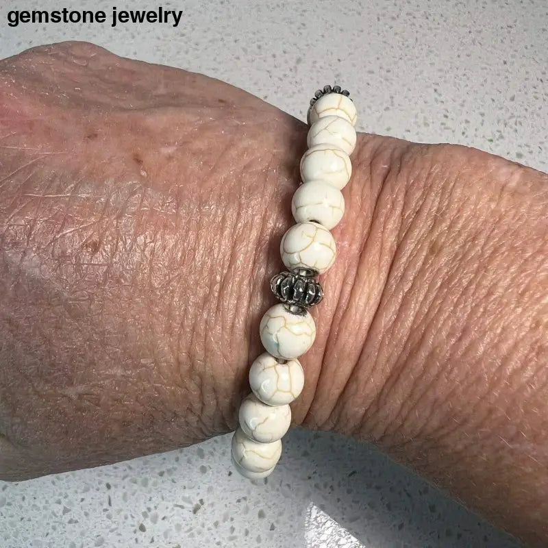 White Turquoise Jewelry, White Turquoise Bracelet - Bec Sue Jewelry Shop