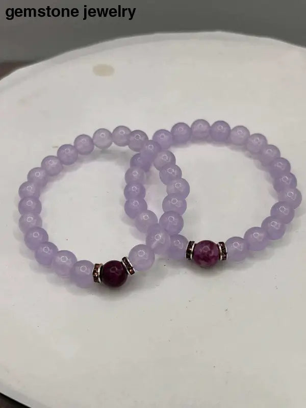 womens purple Bracelet, Purple Glass Beads, Purple Jewelry - Bec Sue Jewelry Shop