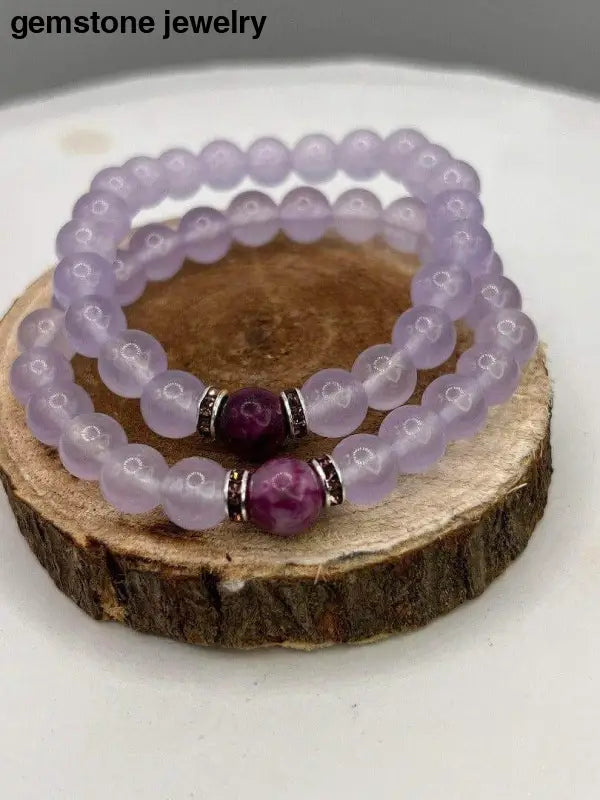 womens purple Bracelet, Purple Glass Beads, Purple Jewelry - Bec Sue Jewelry Shop