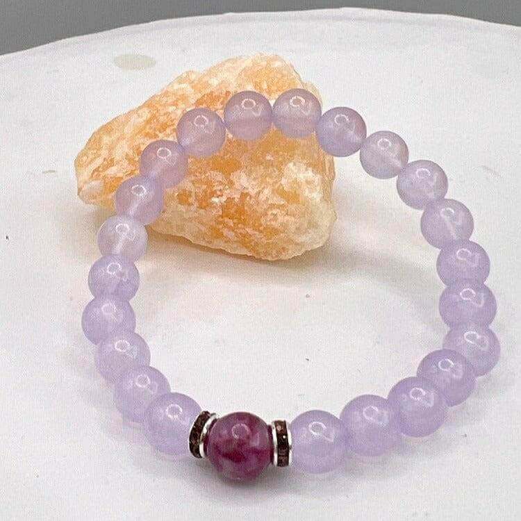 womens purple bracelet, purple glass beads, purple jewelry