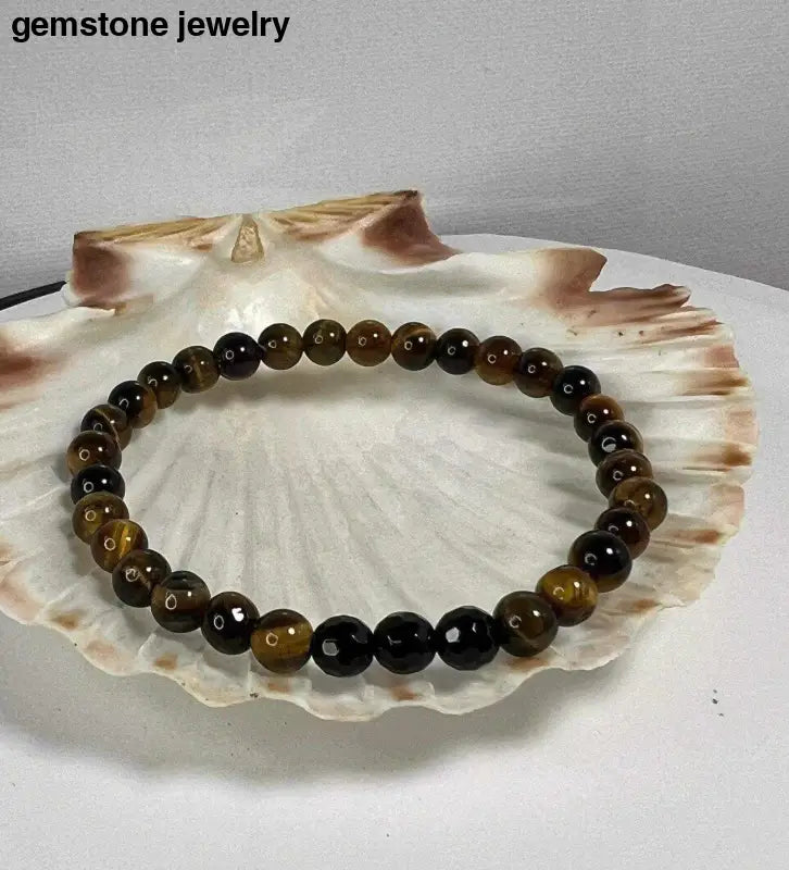 Yellow Tiger Eye Bracelet, Tiger Eye Stretch Bracelet - Bec Sue Jewelry Shop