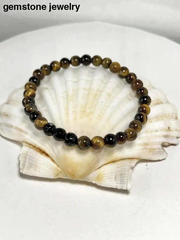 Yellow Tiger Eye Bracelet, Tiger Eye Stretch Bracelet - Bec Sue Jewelry Shop