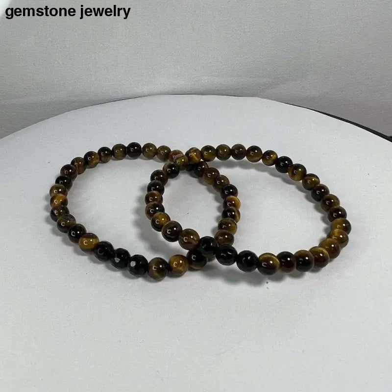 Yellow Tiger Eye Bracelet, Tiger Eye Stretch Bracelet - Bec Sue Jewelry Shop